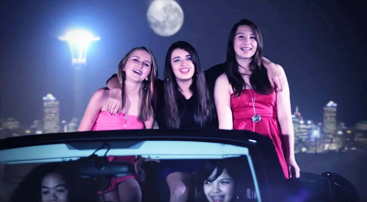 Still from Rebecca Black's Friday music video